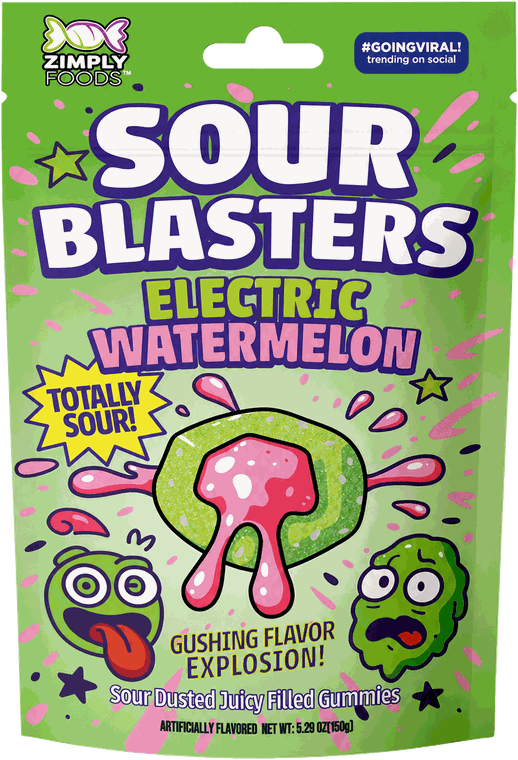 Sour Blasters — Electric Watermelon, Blueberry Storm and Triple Berry Twister